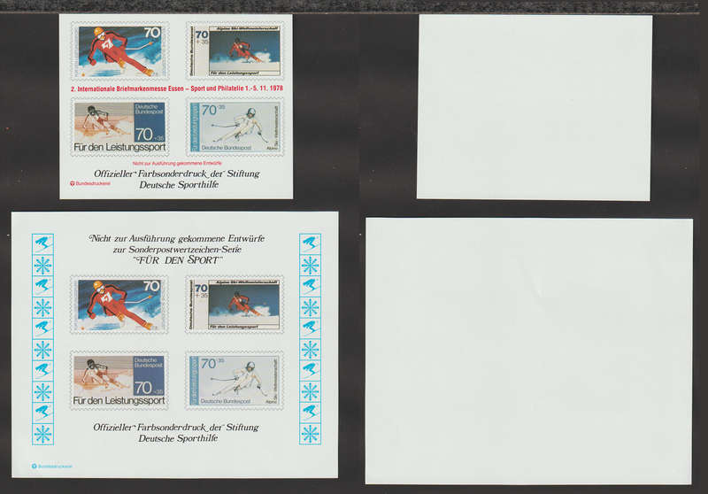 Very Scarce UMM Minisheet 1978 Neudruck IMPERF
