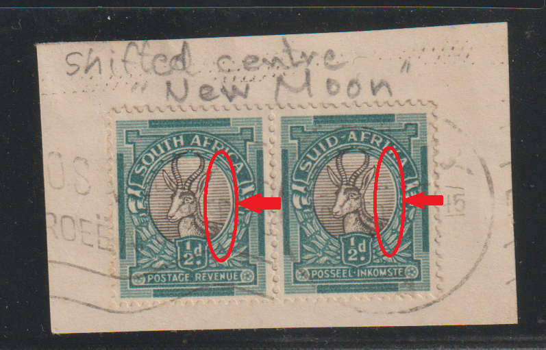 Union of SA Fine Used Pair New Moon ERROR