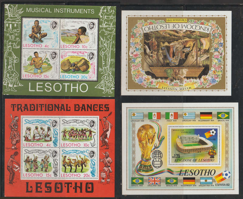Lesotho 12 Minisheets UMM and CTO Starts @ R4.50 Each