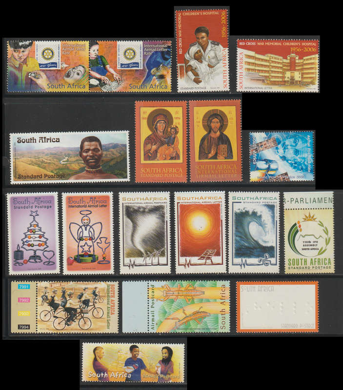 Face Value R186.30 South Africa UMM S-Postage International Airmail and Poscard Rate Stamps