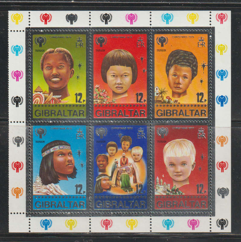 Gibraltar UMM Minisheet Christmas International Year of the Child 1979