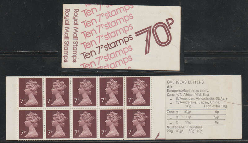 Royal Mail Stamp UMM Booklet Overseas Letters