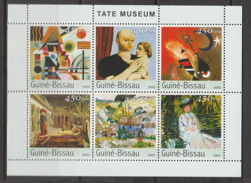 Guinea Bissau UMM Minisheets Paintings - Museum of Tate 2003