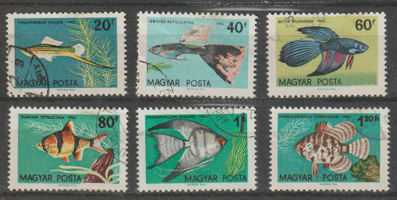 Hungary Part Set Tropical Fish 1962
