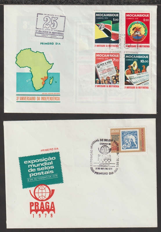 Mozambique 5 FDC`s With Sets