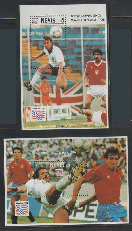 Nevis 2 UMM Minisheets Football World Cup - U.S.A. (1994) 1993
