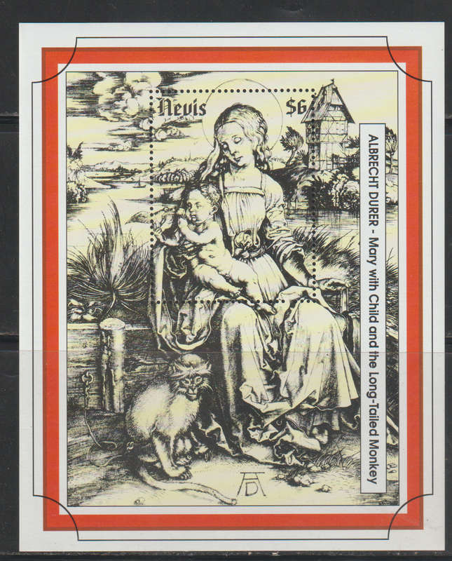 Nevis UMM Minisheets Christmas Religious Paintings by Durer 1993