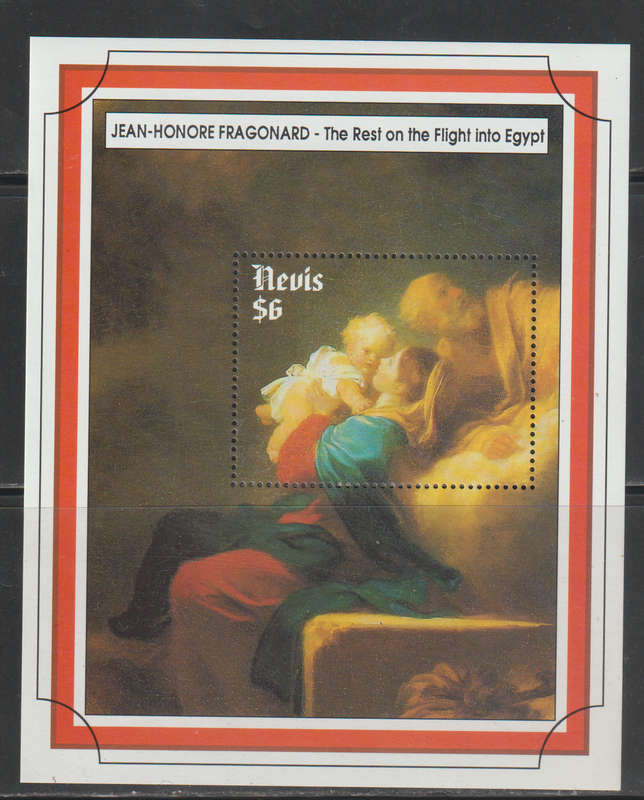 Nevis UMM Minisheets Christmas Religious Paintings by Durer 1993