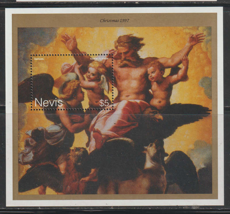 Nevis UMM Minisheets Christmas Paintings 1997