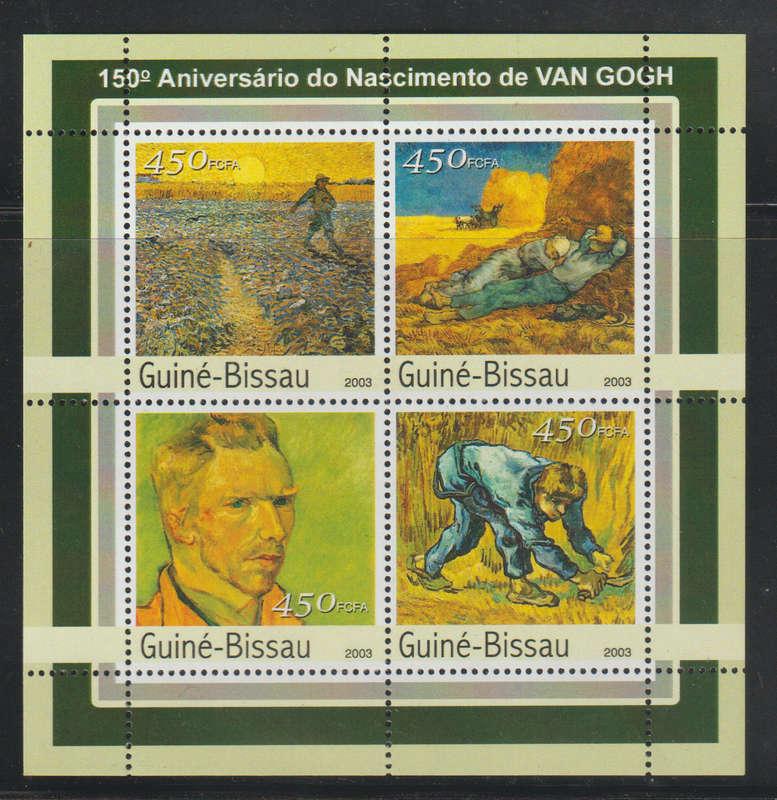 Guinea Bissau UMM Minisheet Paintings 2003