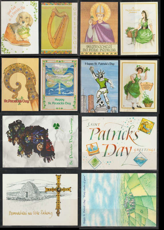 Ireland 19 Used St. Patrick`s Day Greeting Postcards