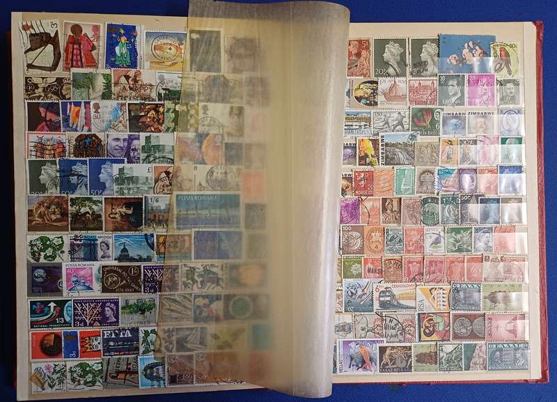 Second Hand Album With 1200+ Stamps (Not Checked)