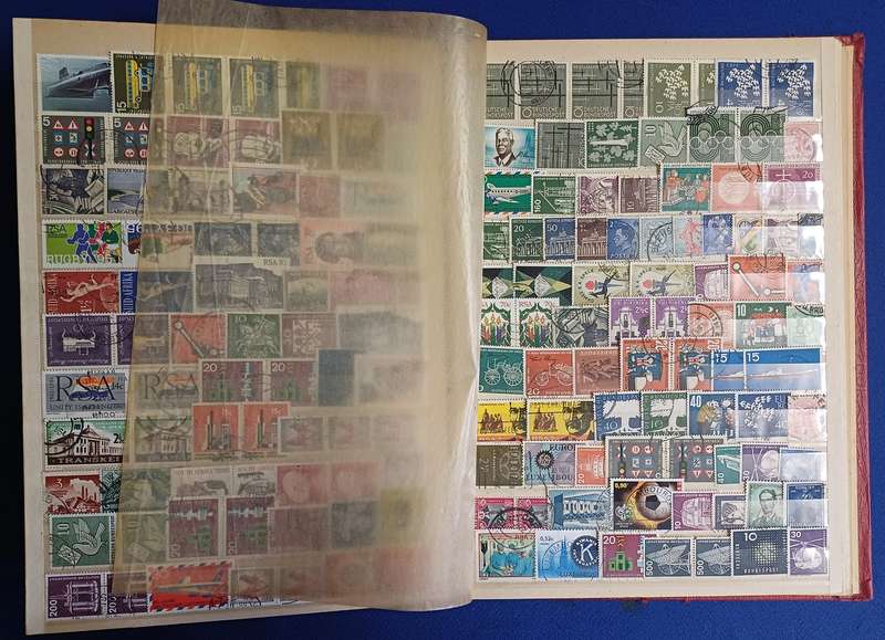 Second Hand Album With 1200+ Stamps (Not Checked)