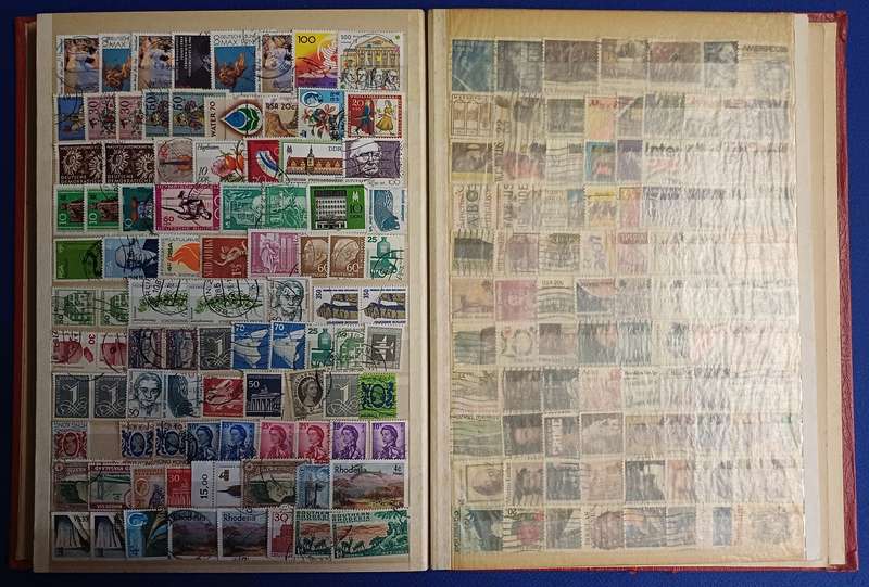 Second Hand Album With 1200+ Stamps (Not Checked)