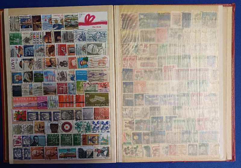 Second Hand Album With 1200+ Stamps (Not Checked)