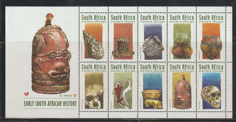 Face Value R68-00 UMM Sheetlit Early South African History 1998 Standard Postage