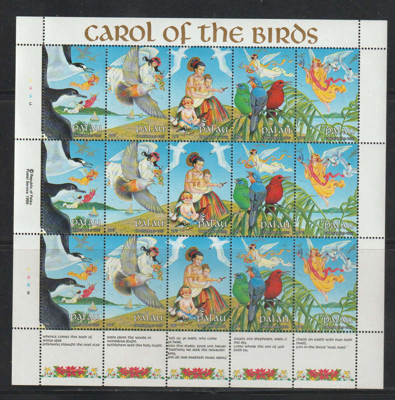 Palau UMM Sheetlet Carols of the Birds 1980