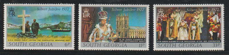 South Georgia UMM Set The 25th Anniversary of the Reign of Queen Elizabeth II 1977