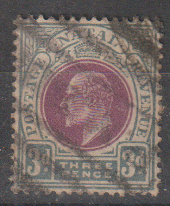 Natal King Edward VII Inscription POSTAGE REVENUE 1902 (3d)