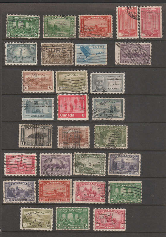 Canada Selection of Early Stamps