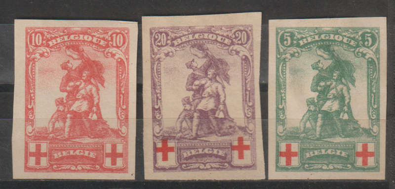 Belgium Red Cross charity 1914 Imperforated CV R1450