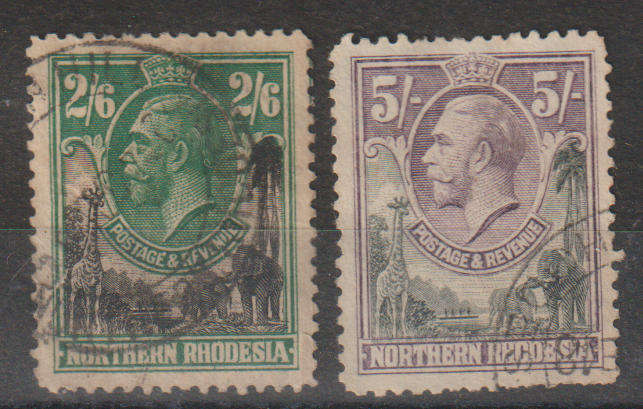 Northern Rhodesia 5 and 2 King George V of the United Kingdom 1925 CV R650
