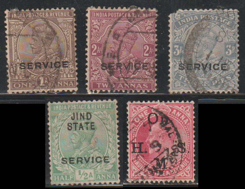 India Selection of Overprints