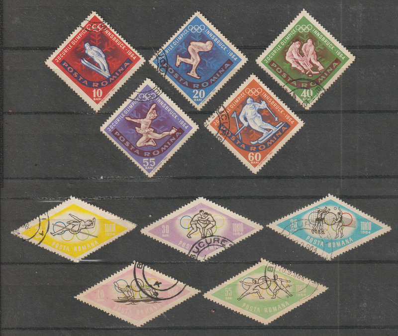 Romania 2 Sets Olympic Games Stamps (Fine Used)