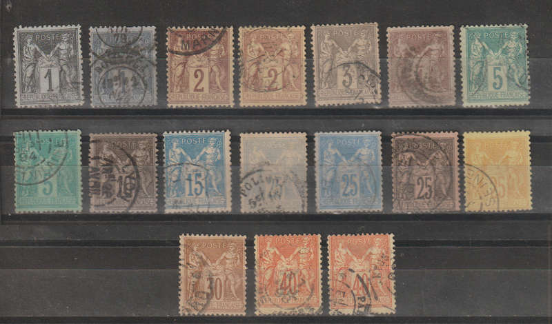 France Pax and Mercur Type 2 N in INV Below U in REPUBLIQUE CV R1200