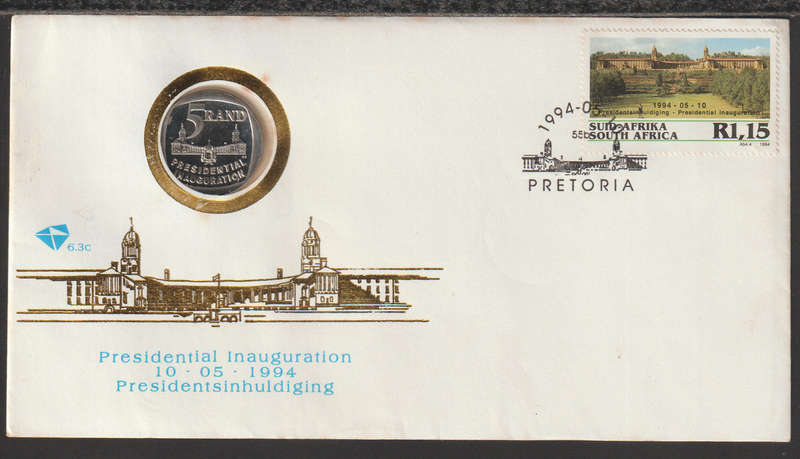 South Africa 1994 Inauguration FDC With Proof R5 (With Steps)