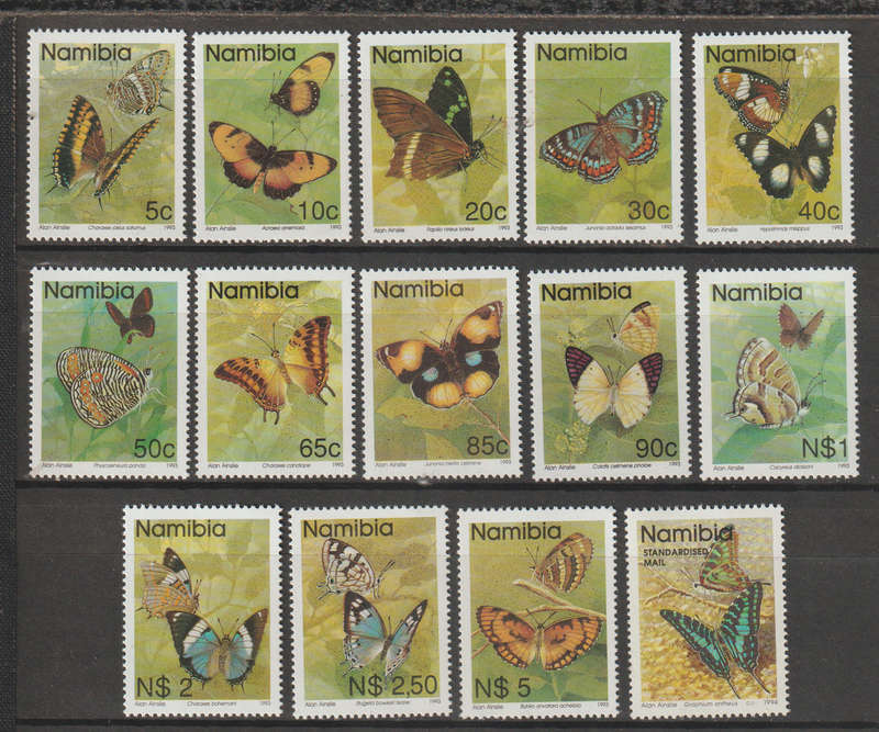 Namibia UMM Full Set Butterflies 1993 CV R210+