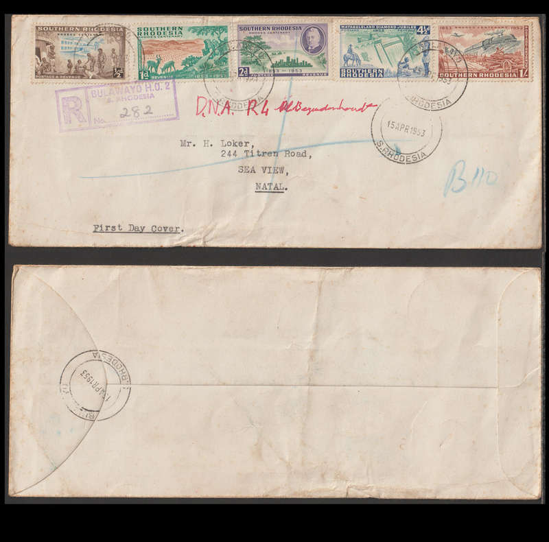 Southern Rhodesia With Full set The 100th Anniversary of the Birth of Cecil Rhodes 1953 CV R150