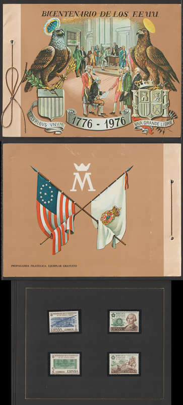 Spain 1976 200th Anniv of Independence of USA UMM Set in Presentation Booklet