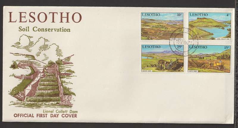 Lesotho FDC Environmental Protection 1971 CV R50+