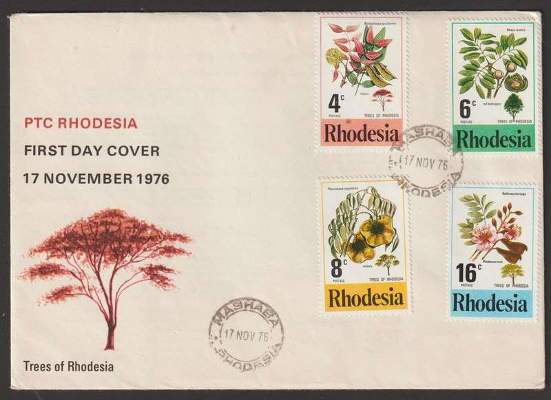 Rhodesia PTC. FDC With Set 1976 CV R50+