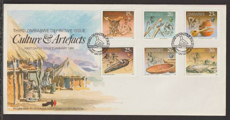 Zimbabwe FDC Cultural Artifacts 1990 CV R60+