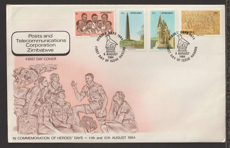 Zimbabwe FDC Heroes' Day 1984 CV R35+