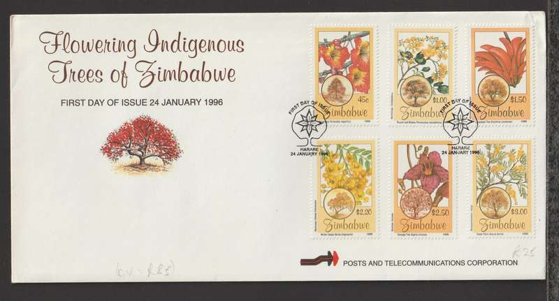 Zimbabwe FDC Indigenous Flowering Trees 1996 CV R70+