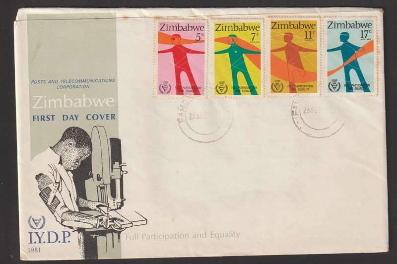 Zimbabwe FDC International Year of Disabled Persons 1981 CV R35+
