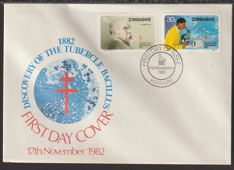 Zimbabwe FDC The 100th Anniversary of Dr. Robert Koch's Discovery of Tubercle Bacillus 1982 CV R65+