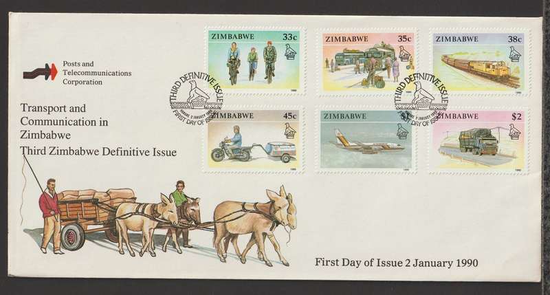 Zimbabwe FDC Transport 1990 CV R220+