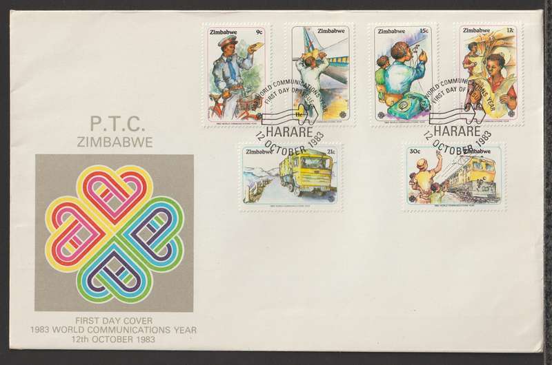 Zimbabwe FDC World Communications Year 1983 CV R90+