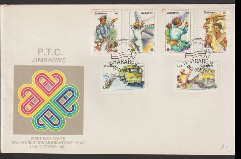 Zimbabwe FDC World Communications Year 1983 CV R90+