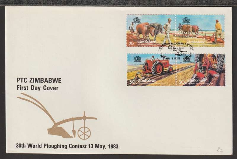 Zimbabwe FDC World Ploughing Contest 1983 CV R60+