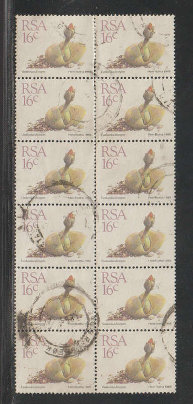 SA CTO Block of 12 Stamps