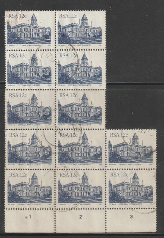 SA CTO Block of 12 Stamps