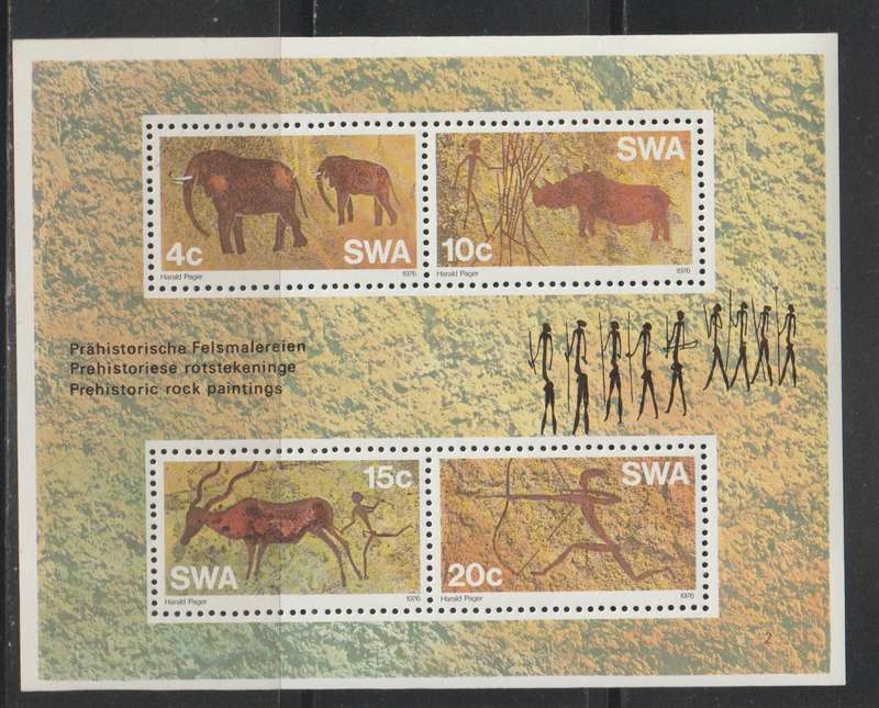 SWA UMM Mini Sheet Rock Paintings of the Bush Men 1976 CV R120+