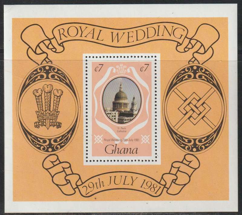 Ghana UMM Mini Sheet Royal Wedding  1981