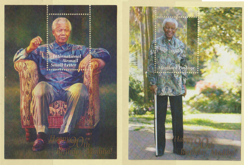 South Africa 2 UMM Minisheets The 90th Anniversary of the Birth of Nelson Mandela 2008