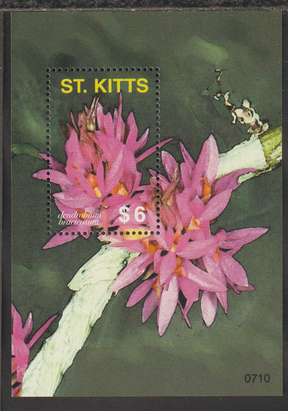 St. Kitts UMM Minisheet Orchids 2007